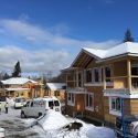 North Nanaimo luxury townhomes in construction