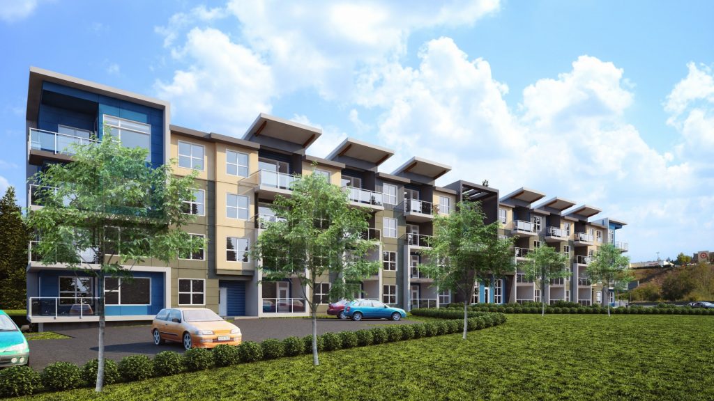 rendering of a nanaimo rental housing multifamily project by Westmark in Nanaimo, BC